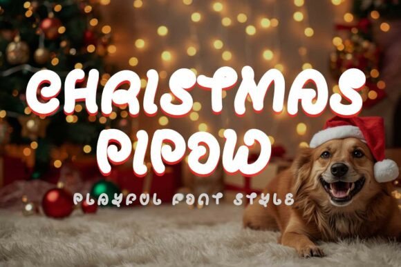 Christmas Pipow Font: Editorial Design for Winter Content