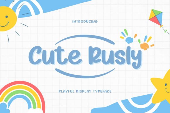 Cute Rusly Font: Cheerful Typography for Small Business Branding