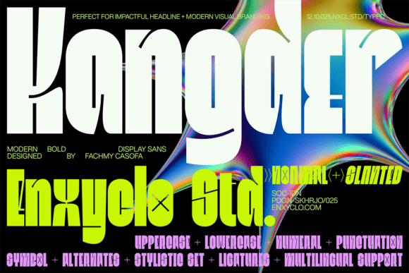 Kangder: A Bold Display Font for Eye-Catching Editorial Design
