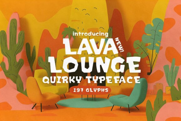 Lava Lounge: A Playful Stone-Age Font for Crafters