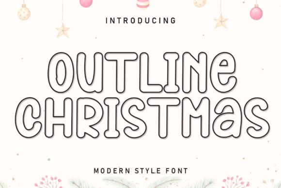 Outline Christmas: A Playful Display Font for Engaging Web Designs