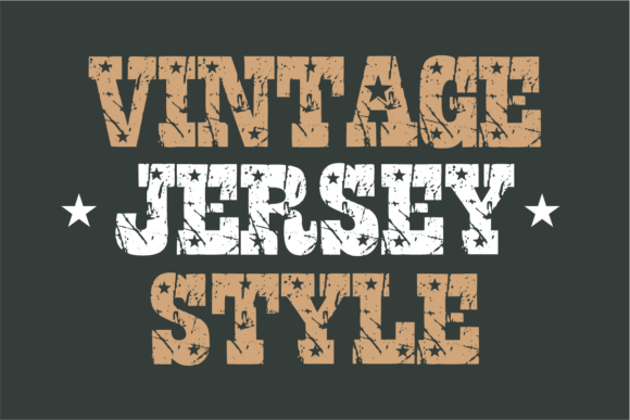 Vintage Jersey Style Font for Editorial Design